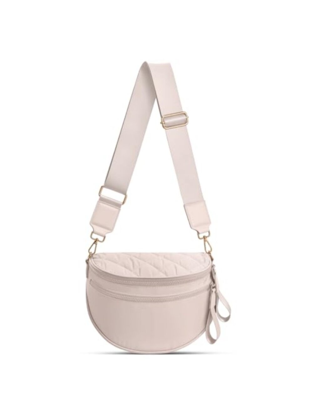 Quilted Puffer Crossbody Bag Sling Bum Bag Spacious Travel Purse